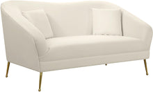 Load image into Gallery viewer, Hermosa Cream Velvet Loveseat