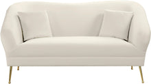 Load image into Gallery viewer, Hermosa Cream Velvet Loveseat