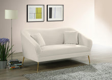 Load image into Gallery viewer, Hermosa Cream Velvet Loveseat