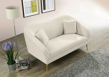 Load image into Gallery viewer, Hermosa Cream Velvet Loveseat