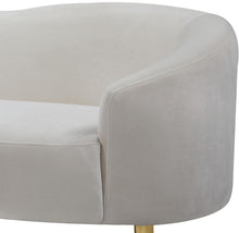 Load image into Gallery viewer, Ritz Cream Velvet Loveseat