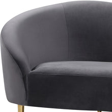Load image into Gallery viewer, Ritz Grey Velvet Loveseat