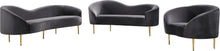 Load image into Gallery viewer, Ritz Grey Velvet Loveseat