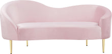 Load image into Gallery viewer, Ritz Pink Velvet Loveseat