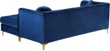 Load image into Gallery viewer, Eliana Navy Velvet 2pc. Reversible Sectional