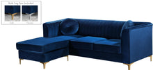 Load image into Gallery viewer, Eliana Navy Velvet 2pc. Reversible Sectional