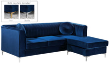 Load image into Gallery viewer, Eliana Navy Velvet 2pc. Reversible Sectional