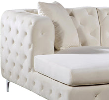 Load image into Gallery viewer, Gail Cream Velvet 3pc. Sectional