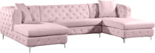 Load image into Gallery viewer, Gail Pink Velvet 3pc. Sectional