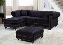 Load image into Gallery viewer, Sabrina Black Velvet 2pc. Reversible Sectional