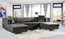 Load image into Gallery viewer, Gail Grey Velvet 3pc. Sectional