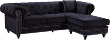 Load image into Gallery viewer, Sabrina Black Velvet 2pc. Reversible Sectional
