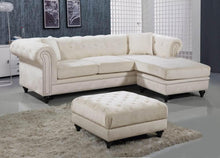 Load image into Gallery viewer, Sabrina Cream Velvet 2pc. Reversible Sectional