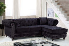 Load image into Gallery viewer, Sabrina Black Velvet 2pc. Reversible Sectional