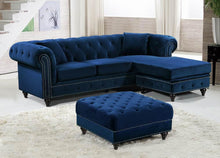Load image into Gallery viewer, Sabrina Navy Velvet 2pc. Reversible Sectional
