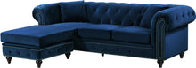 Load image into Gallery viewer, Sabrina Navy Velvet 2pc. Reversible Sectional