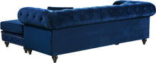 Load image into Gallery viewer, Sabrina Navy Velvet 2pc. Reversible Sectional