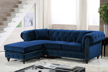 Load image into Gallery viewer, Sabrina Navy Velvet 2pc. Reversible Sectional