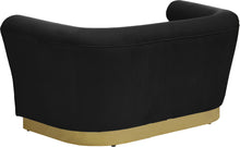Load image into Gallery viewer, Bellini Black Velvet Loveseat