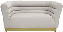 Load image into Gallery viewer, Bellini Cream Velvet Loveseat