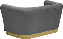 Load image into Gallery viewer, Bellini Grey Velvet Loveseat