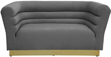 Load image into Gallery viewer, Bellini Grey Velvet Loveseat