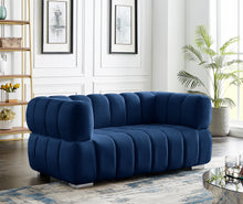 Load image into Gallery viewer, Gwen Navy Velvet Loveseat