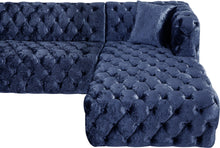 Load image into Gallery viewer, Coco Navy Velvet 3pc. Sectional (3 Boxes)