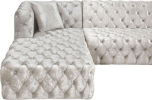 Load image into Gallery viewer, Coco White Velvet 3pc. Sectional (3 Boxes)