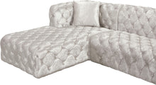 Load image into Gallery viewer, Coco White Velvet 3pc. Sectional (3 Boxes)