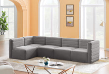 Load image into Gallery viewer, Quincy Grey Velvet Modular Sectional