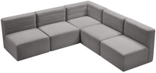 Load image into Gallery viewer, Quincy Grey Velvet Modular Sectional