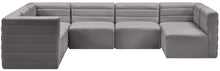 Load image into Gallery viewer, Quincy Grey Velvet Modular Sectional
