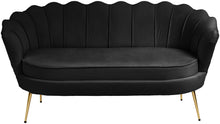 Load image into Gallery viewer, Gardenia Black Velvet Loveseat
