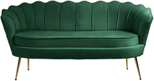 Load image into Gallery viewer, Gardenia Green Velvet Loveseat