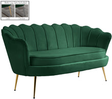 Load image into Gallery viewer, Gardenia Green Velvet Loveseat