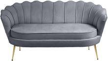 Load image into Gallery viewer, Gardenia Grey Velvet Loveseat