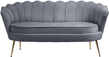Load image into Gallery viewer, Gardenia Grey Velvet Loveseat