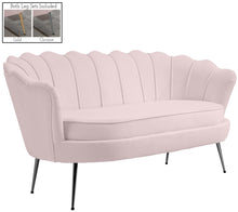 Load image into Gallery viewer, Gardenia Pink Velvet Loveseat