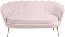 Load image into Gallery viewer, Gardenia Pink Velvet Loveseat