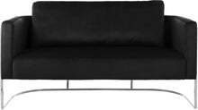 Load image into Gallery viewer, Casa Black Velvet Loveseat