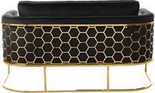 Load image into Gallery viewer, Casa Black Velvet Loveseat