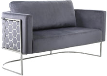 Load image into Gallery viewer, Casa Grey Velvet Loveseat