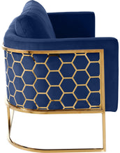 Load image into Gallery viewer, Casa Navy Velvet Loveseat