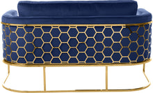 Load image into Gallery viewer, Casa Navy Velvet Loveseat