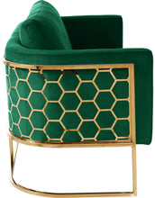 Load image into Gallery viewer, Casa Green Velvet Loveseat