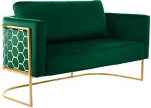 Load image into Gallery viewer, Casa Green Velvet Loveseat