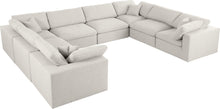 Load image into Gallery viewer, Serene Cream Linen Fabric Deluxe Cloud Modular Sectional