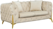 Load image into Gallery viewer, Kingdom Cream Velvet Loveseat