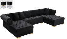 Load image into Gallery viewer, Presley Black Velvet 3pc. Sectional